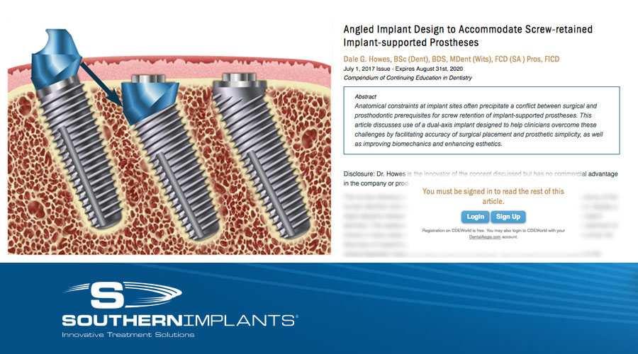 Angled Implant Design to Accommodate Screw-retained Implant-supported Prostheses