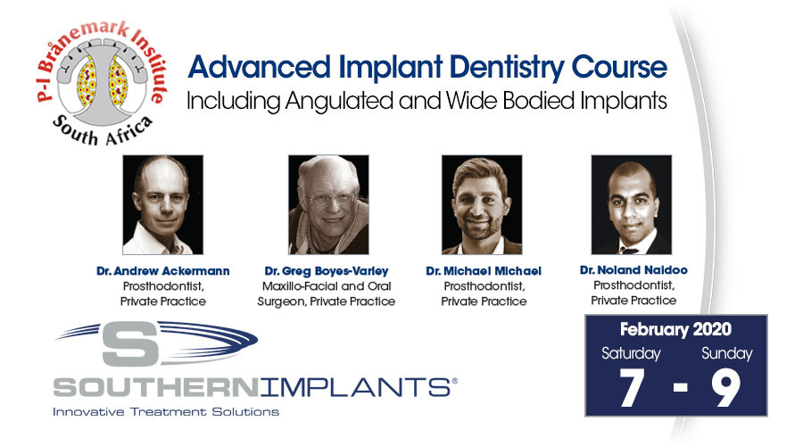 February 7-9, 2020 – Advanced Implant Dentistry Course